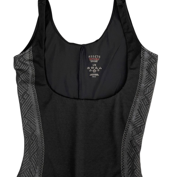 Assets by Spanx Luxe & Lean Metallic Open Bust Mid-Thigh Shapewear Large - Picture 6 of 12